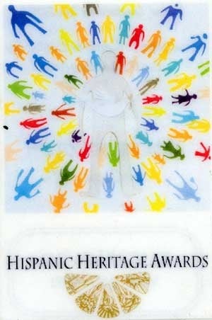 Credentials from NBC's "Hispanic Heritage Awards."